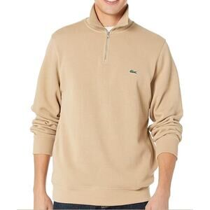 Lacoste Men's Long Sleeve Quarter Zip Cotton Sweatshirt Viennois 2XL